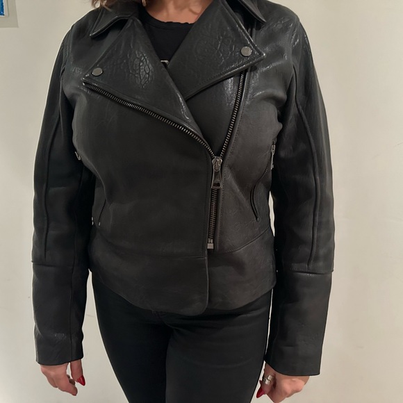 Ted baker leather jacket in size 4 - Picture 2 of 7